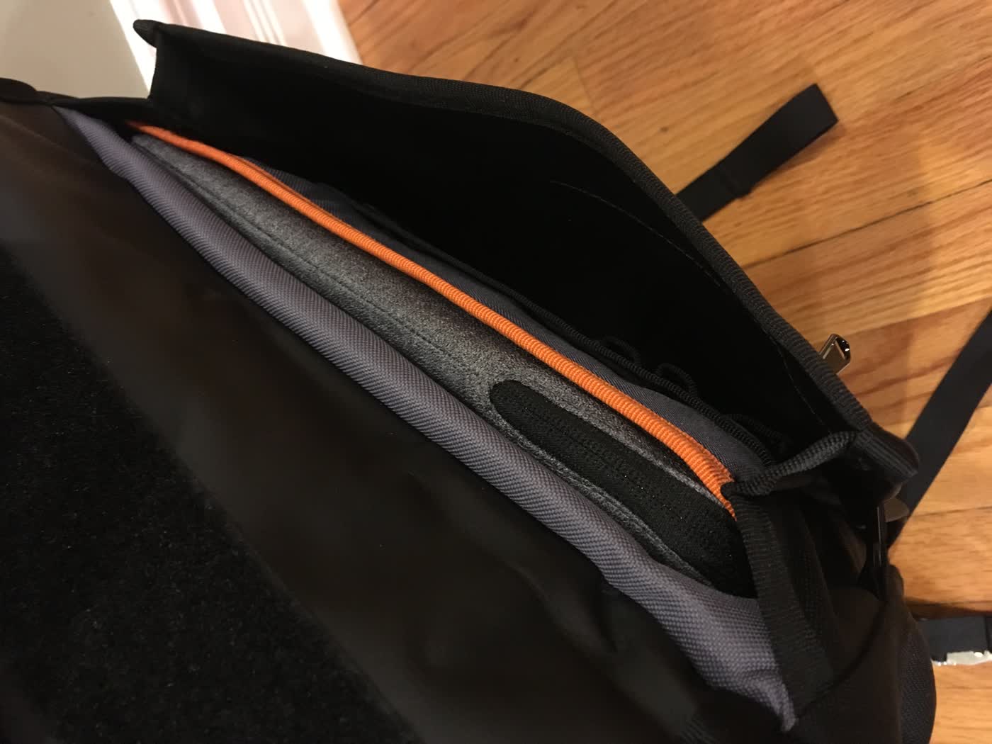 My laptop sleeve fitting in the Chome Bravo 2.0