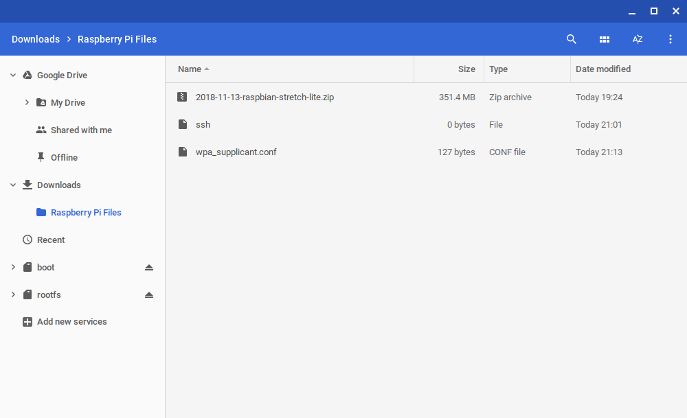 files required for headless booting